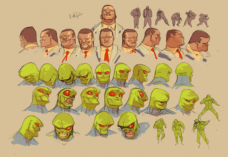 Designs from DC’s upcoming Martian Manhunter series.